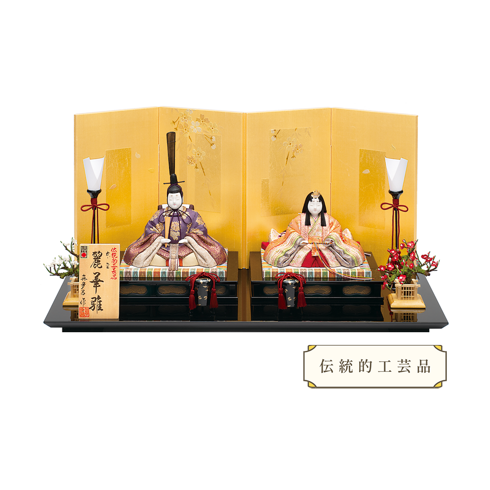 yukiko 真多呂人形　桃山雛 金箔柄屏風 親王飾り 麗華雛 – 株式会社真多呂
