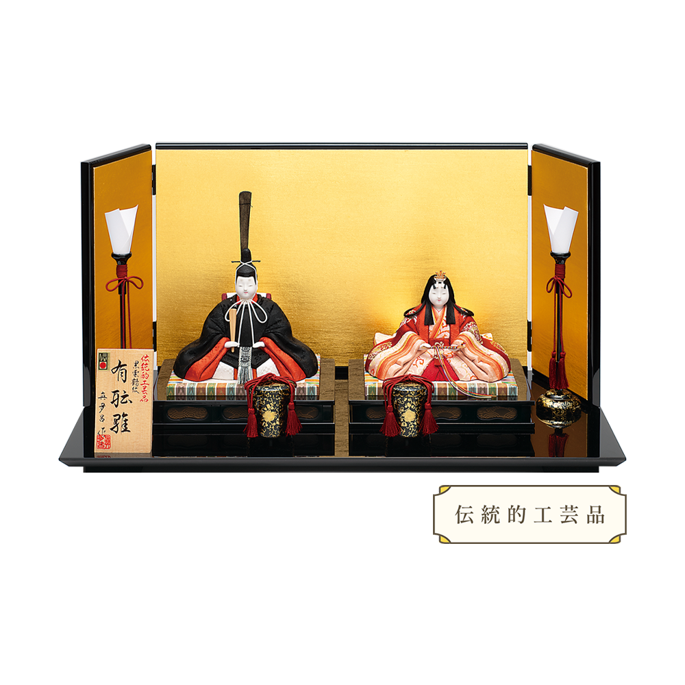 親王飾り 有職雛 黒雲鶴紋 – 株式会社真多呂